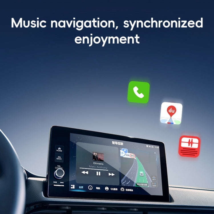 USB, USB-C / Type-C Wired to Wireless Car CarPlay Box Adapter for iPhone(Black)