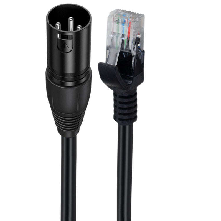 XLR 3 Pin Male to RJ45 Male Network Extension Cable for DMX-CON Controller Series, Length: 30cm(B...