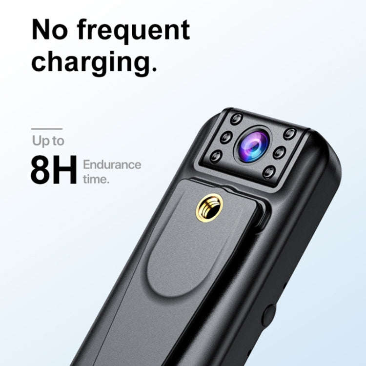 A82 IR Night Vision Rotating Lens 2K HD Video WiFi Recorder with Back Clip(Black)