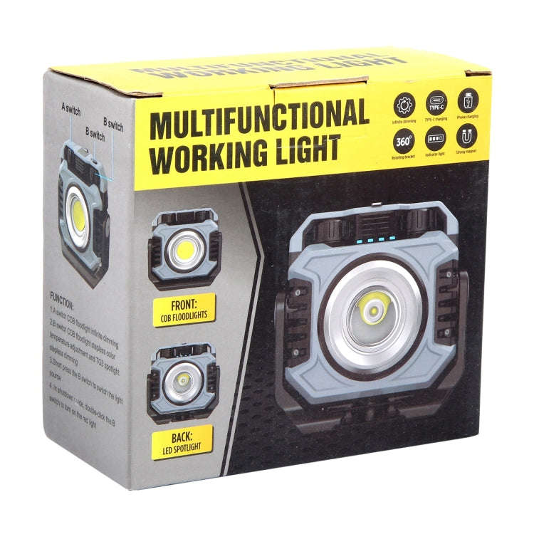 KXK-786 Multifunctional Floodlight Spotlight Outdoor Portable Working Light(Grey Black)