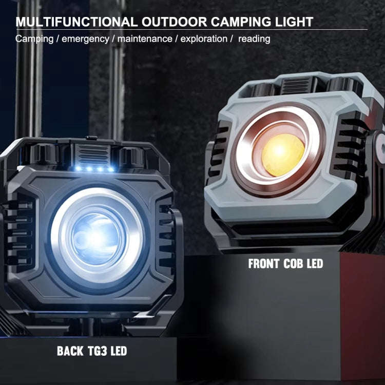 KXK-786 Multifunctional Floodlight Spotlight Outdoor Portable Working Light(Grey Black)