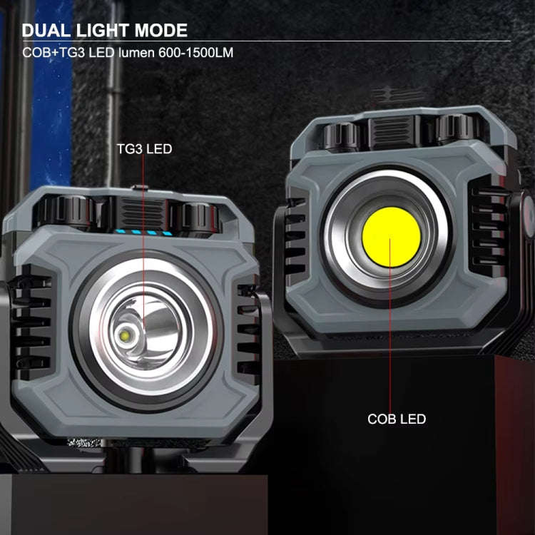 KXK-786 Multifunctional Floodlight Spotlight Outdoor Portable Working Light(Grey Black)