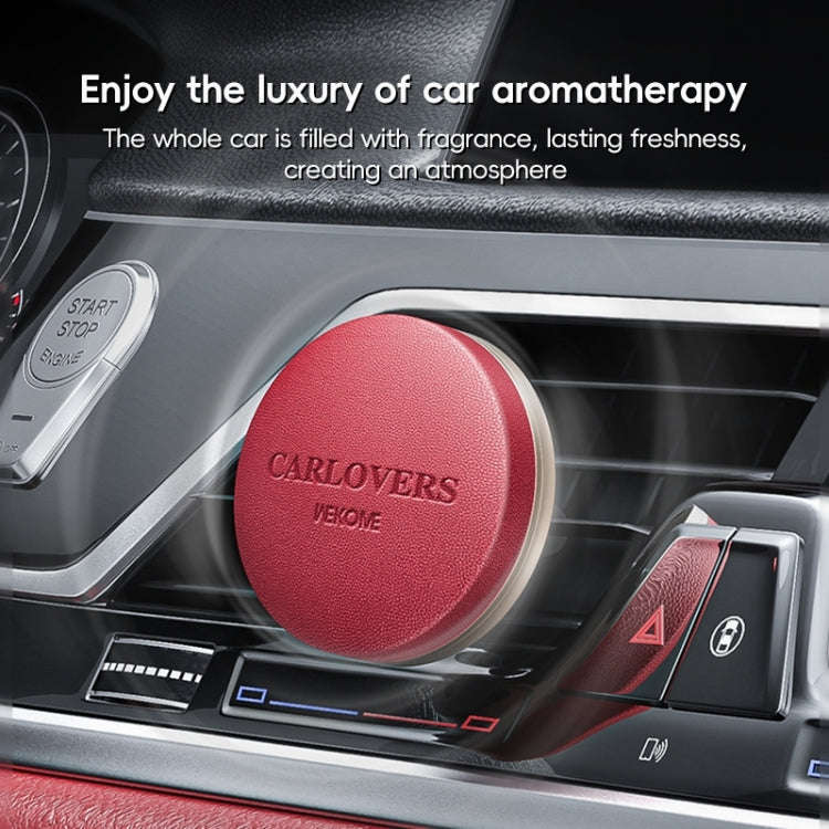 WEKOME WT-CA07 K-Captain Genuine Leather Solid Car Aroma Diffuser(Red)