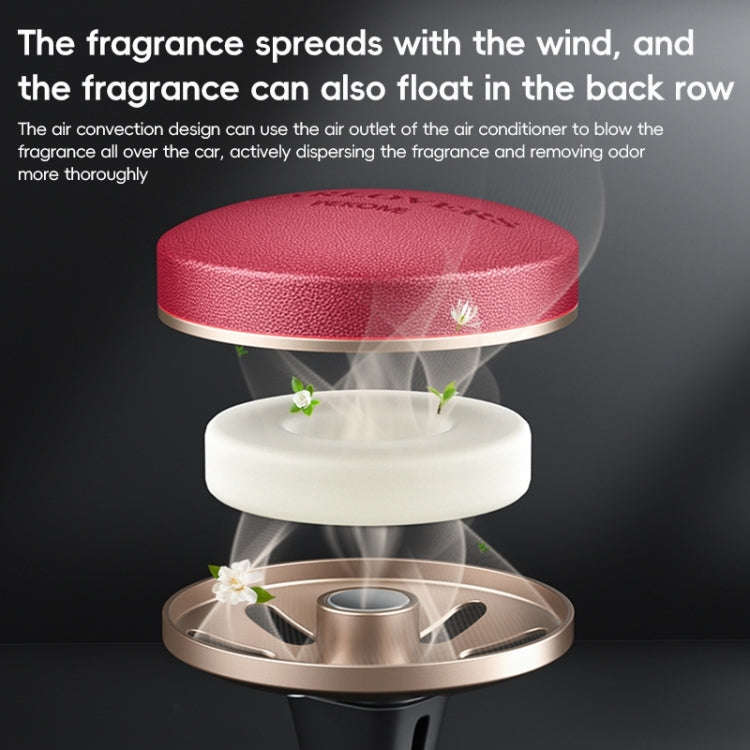 WEKOME WT-CA07 K-Captain Genuine Leather Solid Car Aroma Diffuser(Red)