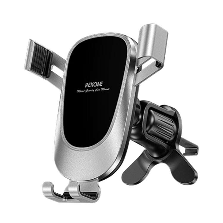 WEKOME WA-S58 K-Captain Metal Car Air Outlet Gravity Holder(Silver)
