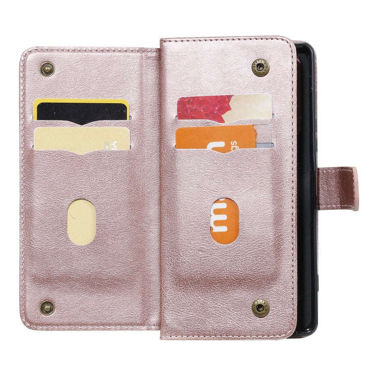 For Sony Xpeira 1 II Multifunctional Magnetic Copper Buckle Horizontal Flip Solid Color Leather C...