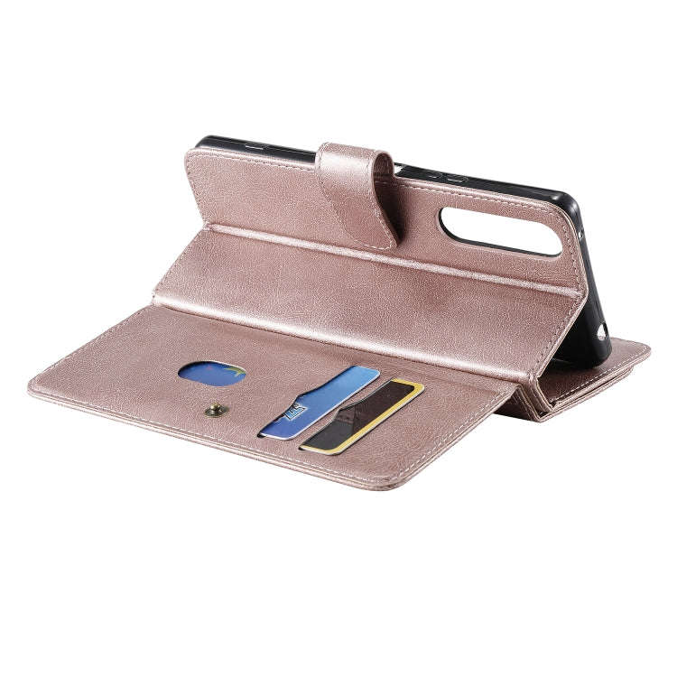For Sony Xpeira 1 II Multifunctional Magnetic Copper Buckle Horizontal Flip Solid Color Leather C...