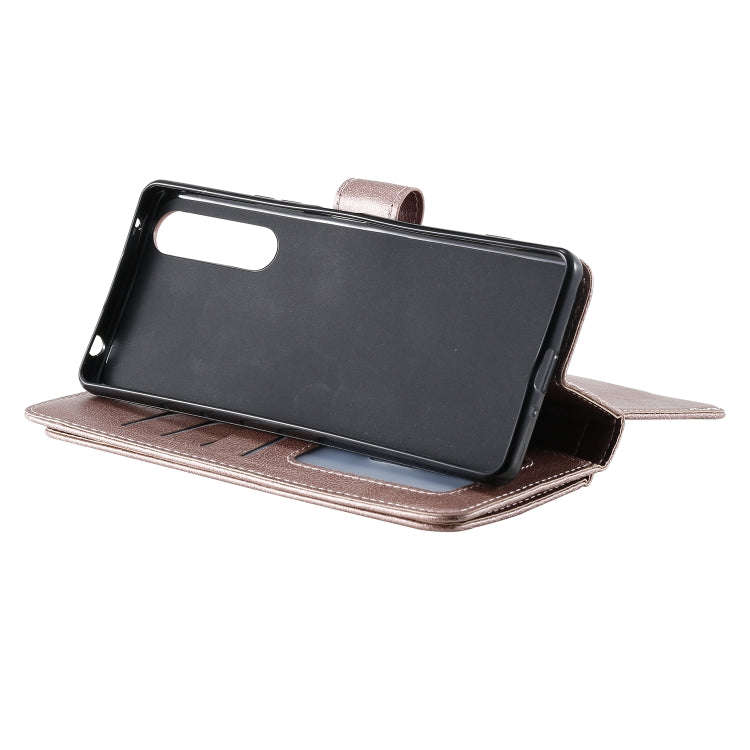 For Sony Xpeira 1 II Multifunctional Magnetic Copper Buckle Horizontal Flip Solid Color Leather C...