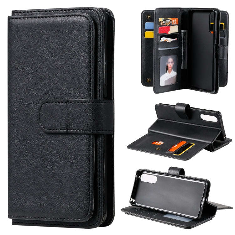 For Sony Xpeira 10 II Multifunctional Magnetic Copper Buckle Horizontal Flip Solid Color Leather ...