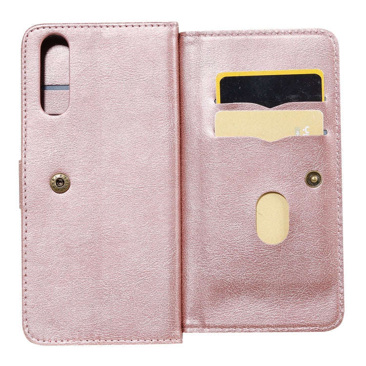 For Sony Xpeira 10 II Multifunctional Magnetic Copper Buckle Horizontal Flip Solid Color Leather ...