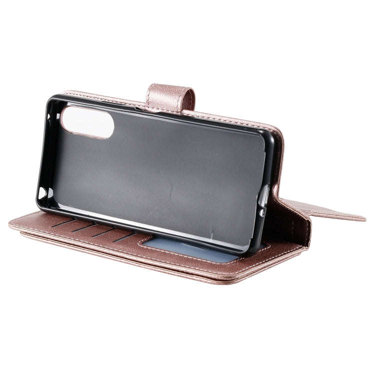 For Sony Xpeira 10 II Multifunctional Magnetic Copper Buckle Horizontal Flip Solid Color Leather ...
