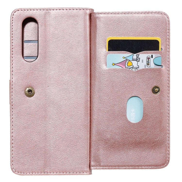 For Sony Xpeira 5 Multifunctional Magnetic Copper Buckle Horizontal Flip Solid Color Leather Case...