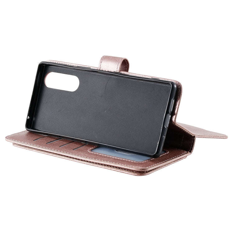 For Sony Xpeira 5 Multifunctional Magnetic Copper Buckle Horizontal Flip Solid Color Leather Case...