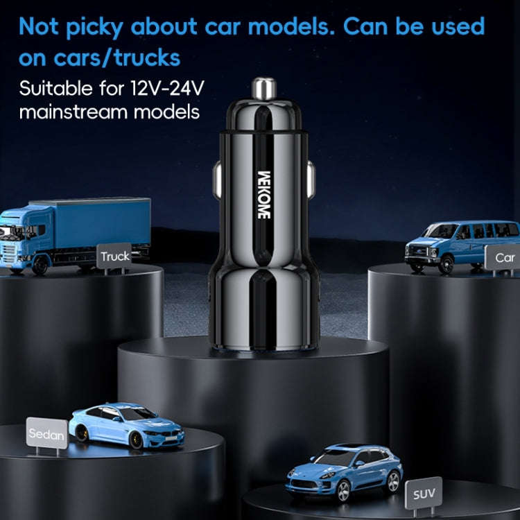 WEKOME WP-C49 Pop Digital Series USB, USB-C / Type-C 63W Fast Car Charger(Tarnish)
