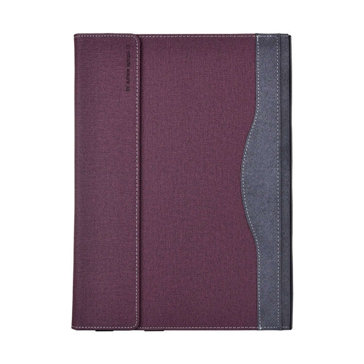 For MicroSoft Surface Laptop 7 13.8 inch Cloth Texture Laptop Leather Protective Case(Wine Red)