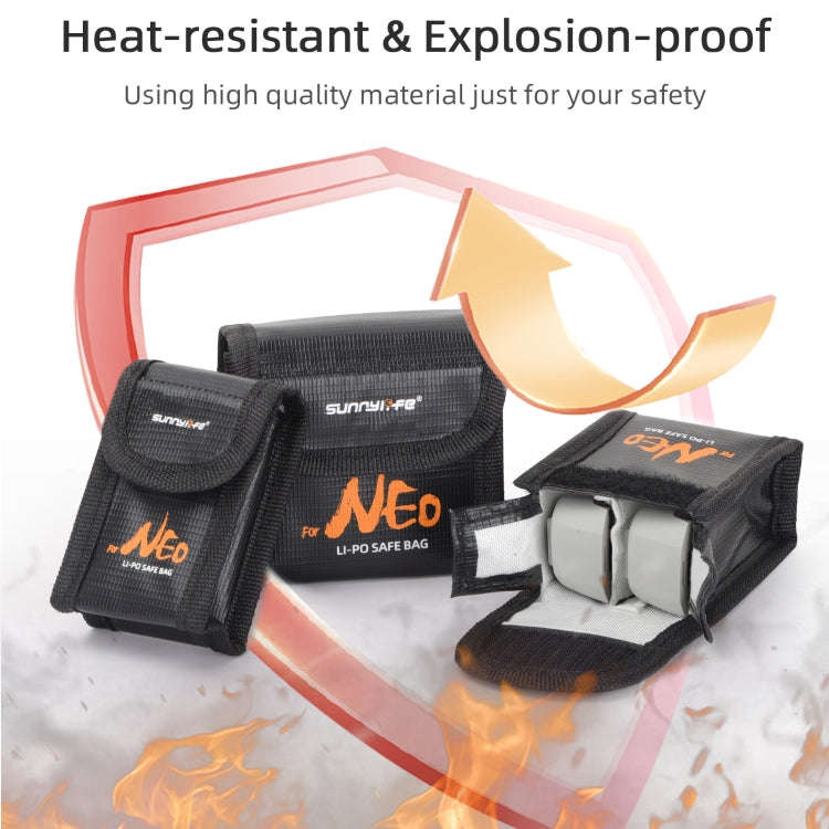 For DJI Neo Sunnylife Battery Explosion-proof Safe Bag Protective Li-Po Safe Bag(For 1pc Battery)