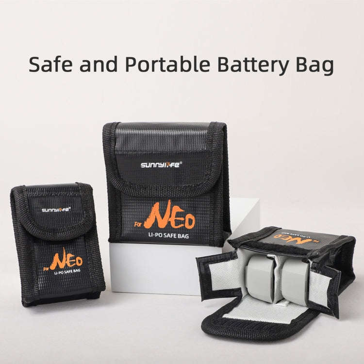For DJI Neo Sunnylife Battery Explosion-proof Safe Bag Protective Li-Po Safe Bag(For 1pc Battery)