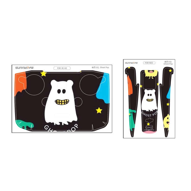 For DJI Neo Drone Body Remote Control Protective Sticker(Ghost Pop)