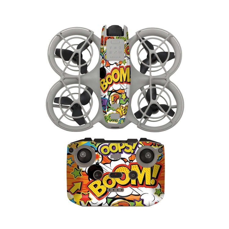 For DJI Neo Drone Body Remote Control Protective Sticker(Graffiti Boom)
