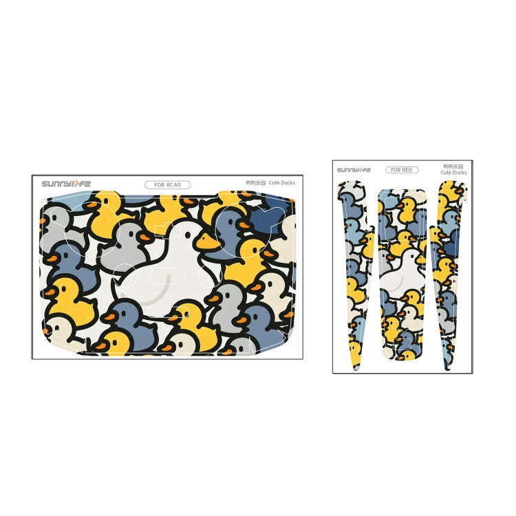 For DJI Neo Drone Body Remote Control Protective Sticker(Cute Ducks)