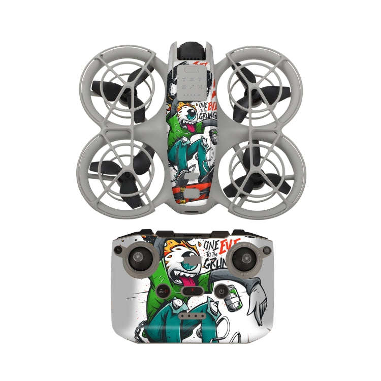 For DJI Neo Drone Body Remote Control Protective Sticker(Grunge Eyes)