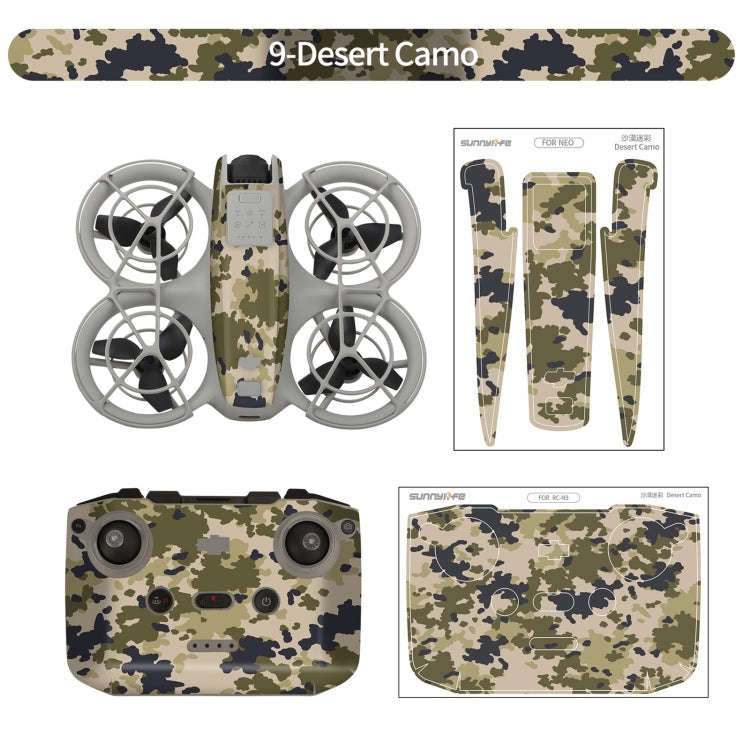 For DJI Neo Drone Body Remote Control Protective Sticker(Desert Camo)