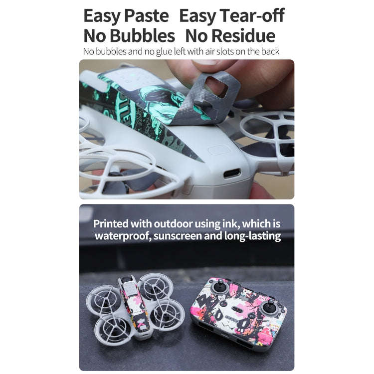 For DJI Neo Drone Body Remote Control Protective Sticker(Dark Camo)