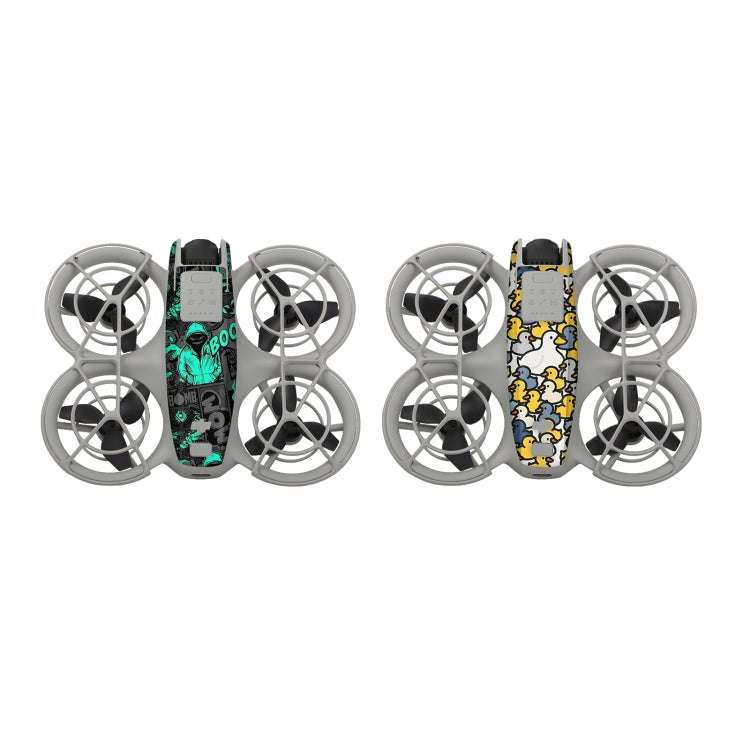 For DJI Neo 2pcs Combo Drone Body Protective Stickers(Green Hat Man + Cute Ducks)