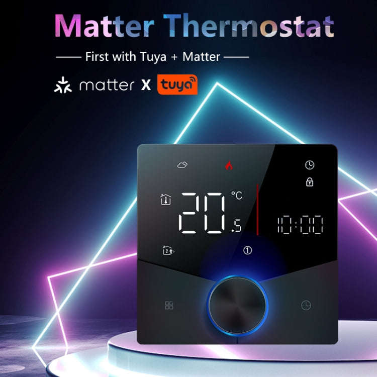 BHT-009GBLW-MT Electric Heating WiFi Smart Home LED Thermostat with Matter(Black)