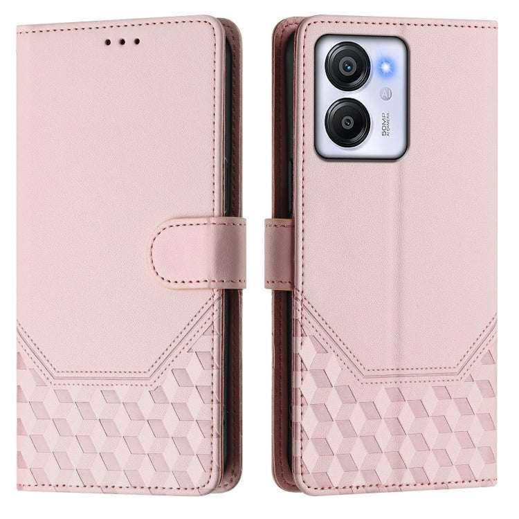 For Blackview Oscal Modern 8 / Color 8 Honeycomb Embossing RFID Leather Phone Case(Pink)