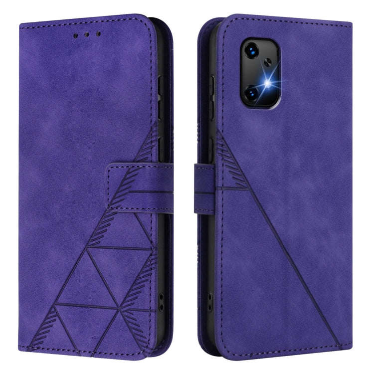 For UMIDIGI Bison X20 Crossbody 3D Embossed Flip Leather Phone Case(Purple)