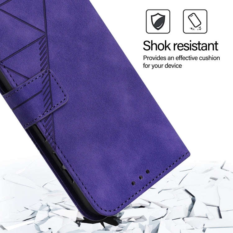 For UMIDIGI Bison X20 Crossbody 3D Embossed Flip Leather Phone Case(Purple)