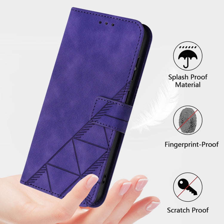 For UMIDIGI Bison X20 Crossbody 3D Embossed Flip Leather Phone Case(Purple)