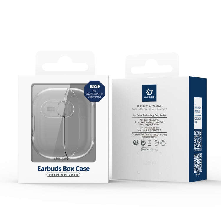 For Samsung Galaxy Buds3 / 3 Pro DUX DUCIS SECI Series Earbuds Box Protective Case(Clear Black)