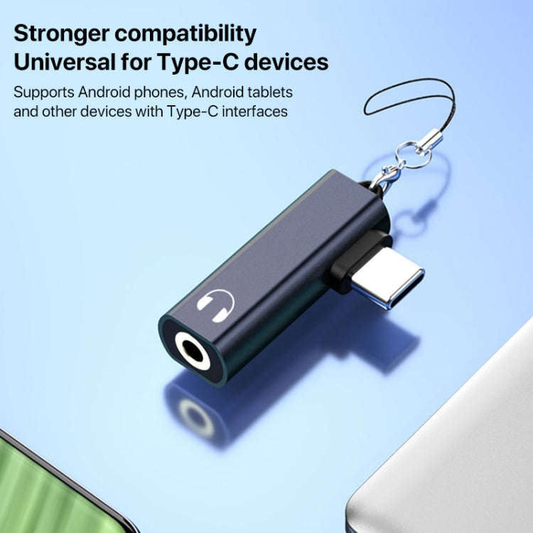 USB / Type-C to 3.5mm Earphones Audio Adapter(Grey)