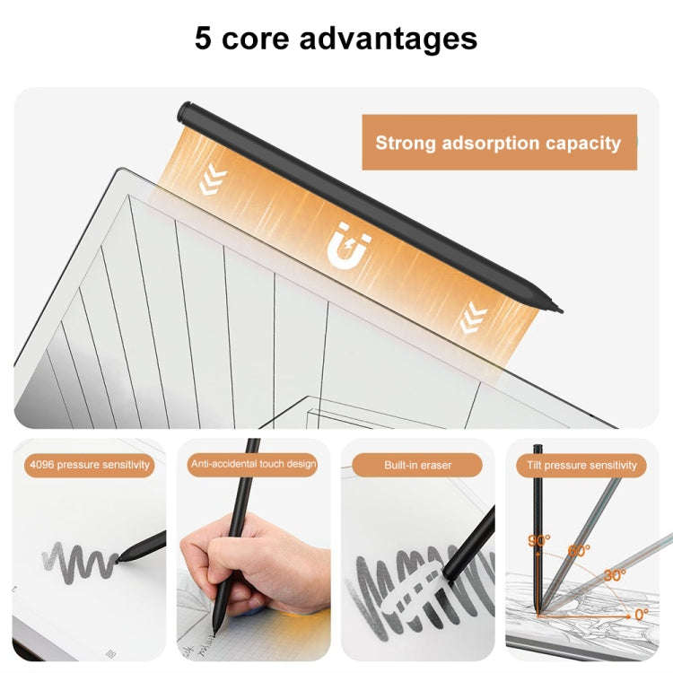 P30 Tilt Pressure-sensitive Prevent Accidental Touch Magnetic Stylus Pen for Samsung Tab(Black)