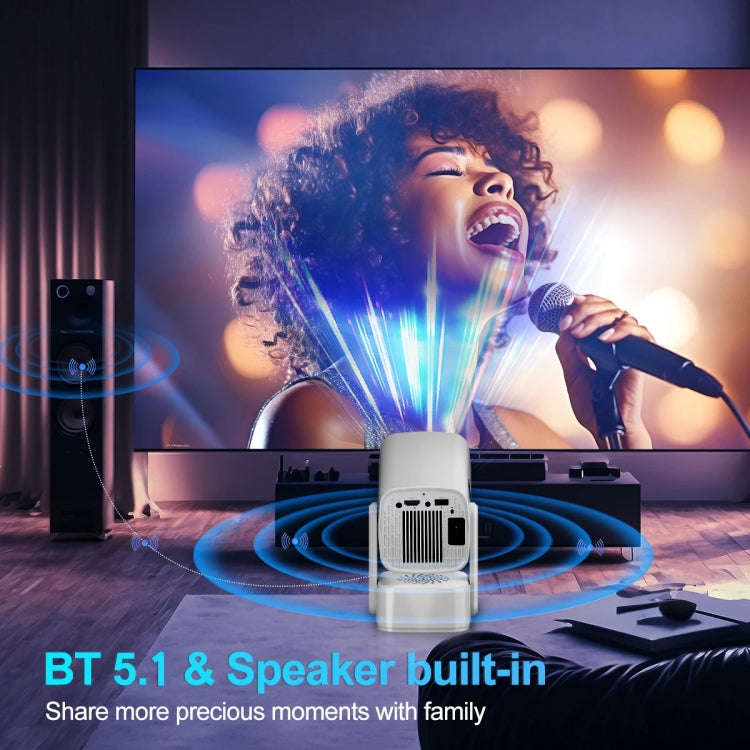 Y7S 720P Android 11 OS Portable Home WiFi Projector with Speaker, CPU:RK3326(EU Plug)