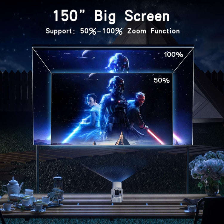 Y7S 720P Android 11 OS Portable Home WiFi Projector with Speaker, CPU:Allwinner H713(EU Plug)