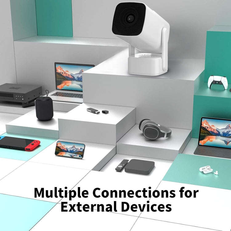 Y7S 720P Android 11 OS Portable Home WiFi Projector with Speaker, CPU:Allwinner H713(EU Plug)