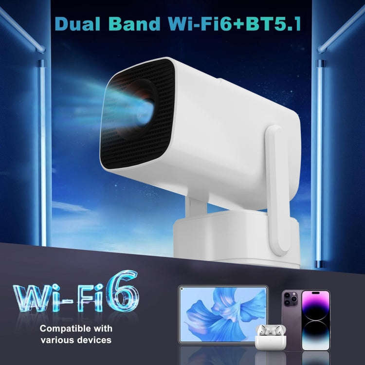 Y7S 720P Android 11 OS Portable Home WiFi Projector with Speaker, CPU:Allwinner H713(EU Plug)