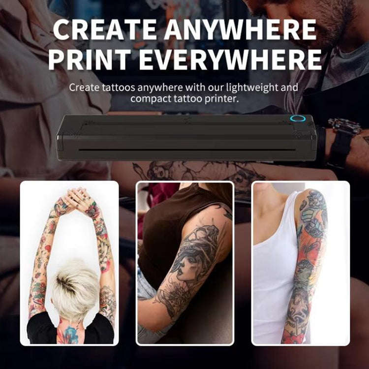 A41 203DPI Portable Tattoo Printer Office Study Bluetooth HD Thermal Printer(White)