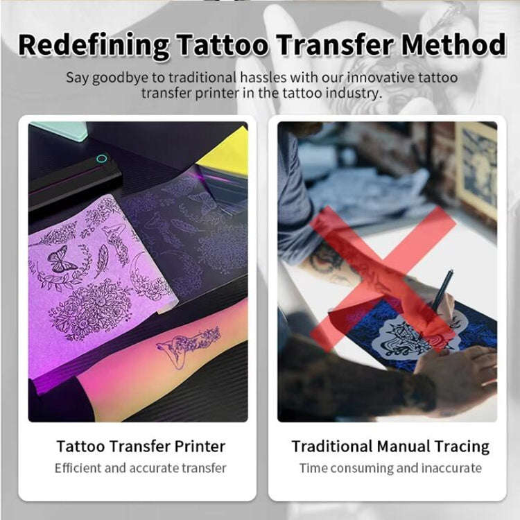A41 203DPI Portable Tattoo Printer Office Study Bluetooth HD Thermal Printer(White)