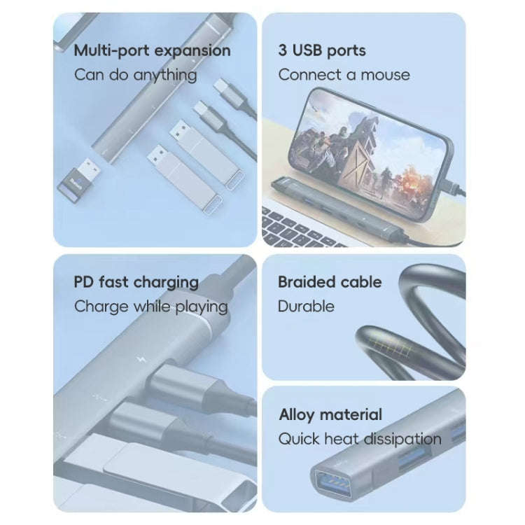 2 Type-C, 3 USB Multifunctional HUB Docking Station