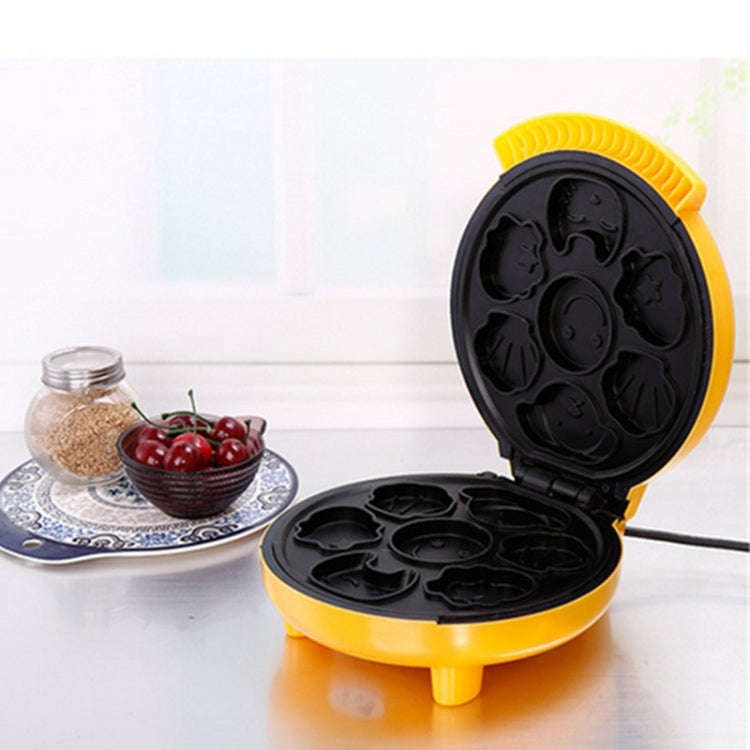 Household Cake Machine Double-sided Heating Baking Machine, Plug Type:US Plug(Yellow)