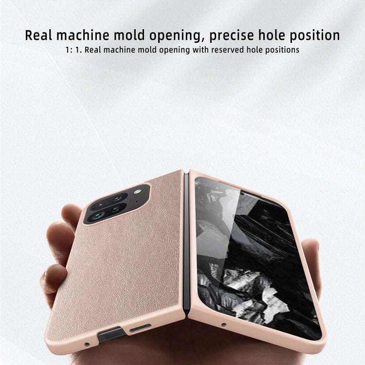 For Google Pixel 9 Pro Fold Litchi Texture Leather PC Shockproof Phone Case(Green)