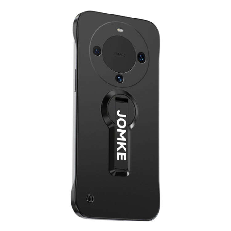 For Huawei Mate 60 Pro+ Baking Varnish 360 Rotate Holder No Frame PC Phone Case(Black)