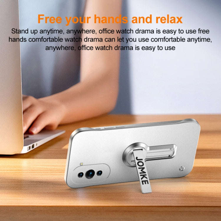 For Huawei nova 10 Baking Varnish 360 Rotate Holder No Frame PC Phone Case(Silver)