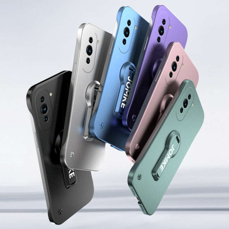 For Huawei nova 10 Pro Baking Varnish 360 Rotate Holder No Frame PC Phone Case(Black)