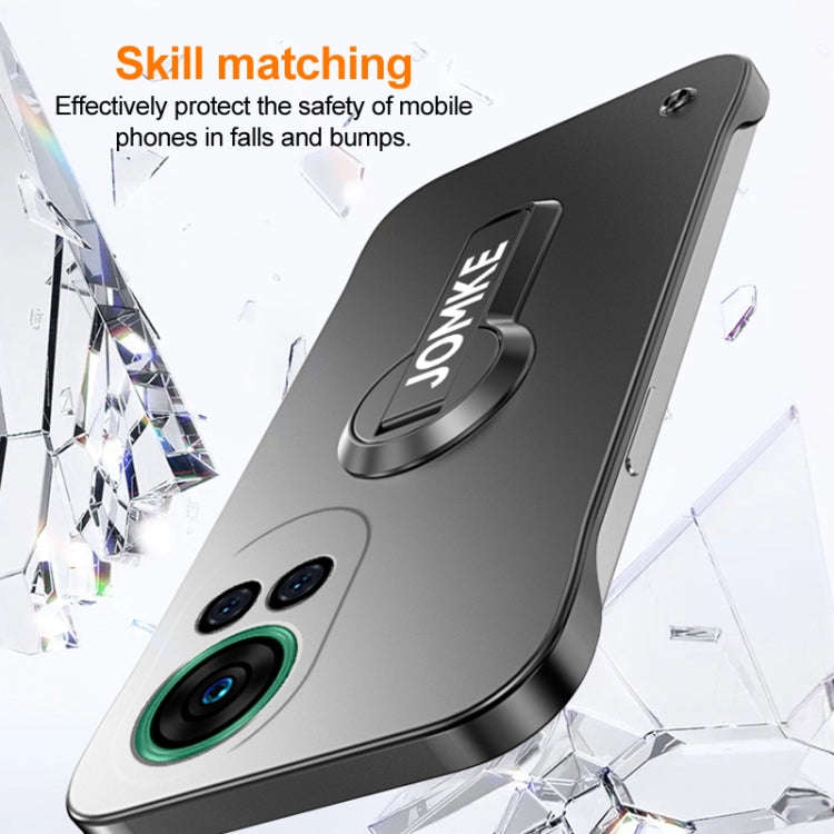 For Huawei nova 12 Baking Varnish 360 Rotate Holder No Frame PC Phone Case(Blue)