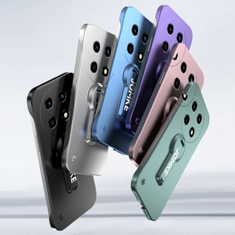 For Huawei Enjoy 70 Pro Baking Varnish 360 Rotate Holder No Frame PC Phone Case(Silver)